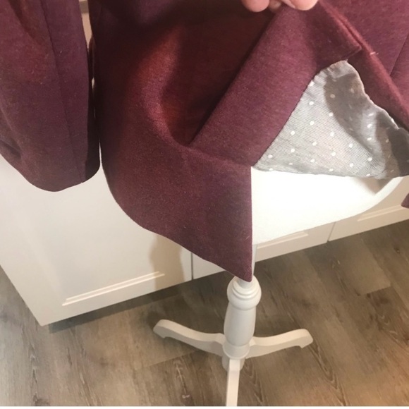 Anthropologie Cartonnier Cornerstone burgundy blazer Sz Sm - Picture 5 of 12